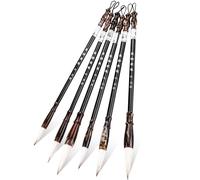 6PCS Chinese Calligraphy Brush, Calligraphy Brushes with Mixed Hairs, Chinese Calligraphy Set, Calligraphy Set for Beginners