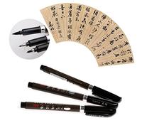 6Pcs Chinese Pen Japanese Calligraphy Writing Brush Water Ink Painting Pen for Chinese Writting Beginner, 3 Size Set