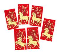6Pcs Chinese Red Envelopes 2026 The Year of Horse Lucky Money Bag for Chinese New Year Spring Festival Celebration Paper Red Envelopes