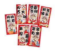 6Pcs Chinese Red Envelopes 2026 The Year of Horse Lucky Money Bag for Chinese New Year Spring Festival Celebration Paper Red Envelopes