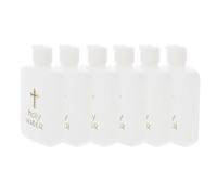 6pcs Christian Holy Water Bottle 100ml White Plastic for Church Use
