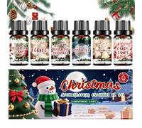 6PCS Christmas Essential Oil Set, Winter Essential Oil for Diffusers, Holiday Essentials for Home, Fragrance Oil for Candle Making & Soap, Gingerbread, Cinnamon, Candy Cane, Scented Gift Set