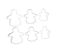 6pcs Christmas Gingerbread Man Biscuit Cutter Set Stainless Steel