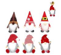 6Pcs Christmas Gonk Cutlery Holders for Xmas Table Decorations,Swedish Santa Gnome Silverware Holders Pockets Xmas Stockings Knife Fork Holder Tableware Bags for Christmas Party Dinnerware Decoration