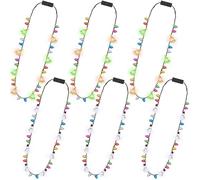 6PCS Christmas Light Necklace Light up, 3 Modes Christmas Accessories, 2 Kinds of Xmas Light Decorations, Wearable Christmas Lights for Xmas Theme Party Supplies Ugly Sweater Decor