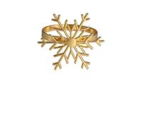 6pcs Christmas Snowflake Napkin Rings Alloy Festive Table Decorations