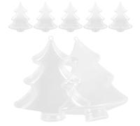 6pcs Christmas Tree Shape Candy Boxes Plastic Gift Box | Holiday Decorations, Reusable Design, Ample Space, Elegant Classic Style, for Festive Treats and Wrapping
