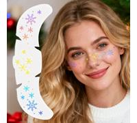 6Pcs Christmas Waterproof Laser Flash Realistic Makeup Glitter Freckles, Glitter Freckles Face Tattoo, Freckle Tattoo, Festival Face Stickers, Face Stickers for Celebration