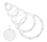 6Pcs Circle Quilting Acrylic Template 1/2/3/4/5/6 inch Diameter Circle Ruler Quilting Templates with Binder Hinged Rings Round Sewing Stencils for Patchwork DIY Crafts Decoration Scrapbooking