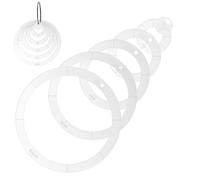 6pcs Circle Quilting Templates for Sewing, Different Sizes Round Acrylic Quilting Rulers with Storage Ring Transparent Sewing Quilt Stencils for Patchwork DIY Craft Supplies and Accessories