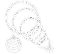 6PCS Circle Template, 1-6 Inch Round Acrylic Quilting, Round Sewing Stencils for Patchwork DIY Crafts Scrapbooking