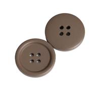 6Pcs Circular 15mm-30mm Resin Buttons, Dark Brown, 25mm
