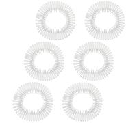 6pcs Circular Stretch Comb Headband Flexible Plastic Hair Accessory | Ultra-slim Profile, Study and Wedding Use, Women and Girls, Circular Shape with Multi-function Grip