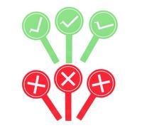 6pcs Classroom Answer Paddle Handheld Judging Board for Teachers