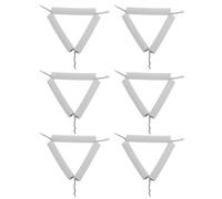 6pcs Clay Crucible Triangle Stand 65mm for Lab Heating Support with Ceramic and Iron Wire Frame, Chemistry Teaching Equipment for Middle and School Experiments