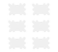 6Pcs Clear Acrylic Badge Holder Clips for Holding Identity Card Waterproof Badge for Student Nurse Doctor Employee Clear