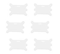 6Pcs Clear Acrylic Badge Holder Clips for Holding Identity Card Waterproof Badge for Student Nurse Doctor Employee Clear