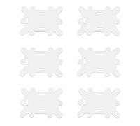 6Pcs Clear Acrylic Badge Holder Clips for Holding Identity Card Waterproof Badge for Student Nurse Doctor Employee Clear