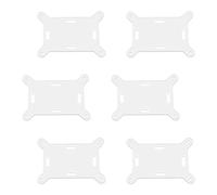 6Pcs Clear Acrylic Badge Holder Clips for Holding Identity Card Waterproof Badge for Student Nurse Doctor Employee Clear