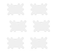 6Pcs Clear Acrylic Pin Clips Strong Attachment Prevents Loss Badge Holder for Student Nurse Doctor Employee Student