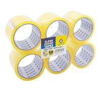 6Pcs Clear Packaging Tape 48mm x 50 mm