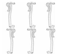 6PCS Clear Plastic Valance Retainer Clips for 2-1/2" Horizontal Blinds,Secure & Invisible Blind Holders, 64mm Width