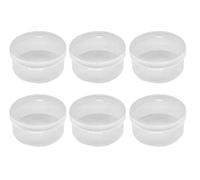6Pcs Clear Round Plastic Powder Puffs Holder Cases Makeup Sponge Protective Container Cosmetic Puff Storage Box Portable Travel Beauty Blender Holder