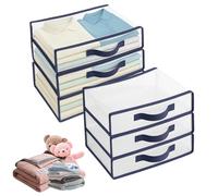6Pcs Clear Storage Bag Organizer,Clear Clothes Bag Organizer with Reinforced Handle,with Zips,for Clothes, Blankets, Sweaters, Bed Sheets, Quilts, Pillows