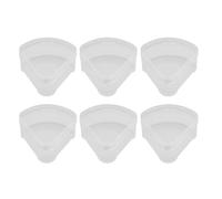 6Pcs Clear Triangle Plastic Powder Puffs Holder Cases Makeup Sponge Protective Container Cosmetic Puff Storage Box Portable Travel Beauty Blender Holder