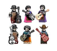 6PCS Coco Minifigure Assembled Building Blocks Minifigure Educational Children's Toys Collectible Gifts Halloween Christmas Gifts
