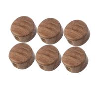 6pcs Coffee Acacia Small round Guitar Tuning Peg Buttons | Metal Fitting, Ergonomic Grip, Universal Replacement, Minimizes Slippage