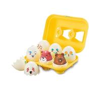 6Pcs Color Shape Sorting Eggs Toy Interaction Education 3D Eggs Learning Toy Easter Giftbag Stuffers Educational Easter Eggs
