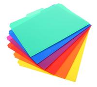 6pcs Colored File Folders A4 Pp Office Document Organiser Set