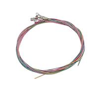 6Pcs Colorful Folk Acoustic Guitar Strings Set Coppers Guitar Strings Set Multiple Colored Acoustic Guitar Strings Set