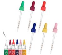 6Pcs Colorful Glass Dropper Pipettes Compatible with SodaStream Bubly Drops Flavors,1ML Pipette with Graduated Dropper for Sodastream Bubly Bottle,Flavors Pipettes Bottle for Soda Stream Dropper
