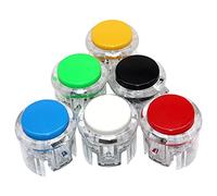 6pcs/colors 30mm Arcade Game Push Button Transparent Crystal Button 30mm Round Button Push Button Arcade Game Push Button Arcade Game Push Button
