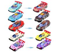 6Pcs Colour Changing Cars, Hot Wheels Colour Reveal, Street Machines Colour Change Cars, Mini Car Toys Racing Car Playset, Water Activated Colour Changing Toy (Random Color) (5pcs)