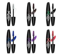 6Pcs Colour Mascara Set - Colored Colorful Waterproof Mascara for Eyelashes Set - Blue Green Cyan Pink Red Purple Long lasting Charming Voluminous Eye lash Halloween Xmas Make Up Gift