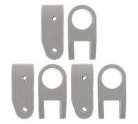 6pcs Commode Chair Footrest Clamp Plastic Mounting Bracket Clip Parts | Bedside Toilet Chairs, Support Tubes, Anti-shift Fit, Stable Pressure Use, Rehab Staff Maintenance Teams