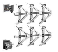 6Pcs Concealed Junction Box Repair Device, Electrical Box Repair Outlet Box Repair Clips with Support Rod, Back Box Repair Clip for 86/118 Type Wall Socket, Compatible with Switch Socket