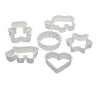 6Pcs Cookie Cutter Set White Baking Home Kitchen