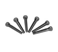 6PCS Copper Acoustic Guitar Bridge Pin, Sturdy and Abrasion Resistant for Enhancing Sound and Replacing Old Pegs, Small Size and Fashionable Appearance, Wide Range of (Black)