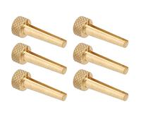 6Pcs Copper Bridge Pins for Acoustic Guitar, Golden Yellow String Pegs with Enhanced Sustain and Volume, Pure Metal Guitar String Nails for Folk Guitars of All Sizes