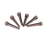 6PCS Copper Guitar Bridge Pins Pegs Guitar Replacement Parts for Acoustic Guitar Replacement Repair Kit (Bronze)
