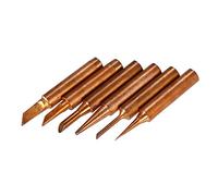 6PCS Copper Lead- Soldering Iron Tips Replacement Solder Tip Welding Head for 900M-T Rework Station Repair Tool Kit