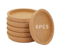 6Pcs Cork Coasters for Drinks Absorbent, Etra Thick with Rising Rim Reusable Absorbent Cup Coaster, Stackablewith Lip Heat Resistant Reusable Drink Coaster Set Extra (6)