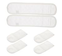6pcs Cotton Umbilical Cord Band Newborn Baby Belly Guard White | Belly Button Protector, Elastic Stay-put Fit, Everyday Warmth and Dryness, Unisex Style for Boy Girl