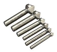 6Pcs Countersink 90°, 6.3-20.5 mm HSS Steel Countersink Drill Bit, Countersink Deburring Tools for Wood, Metal, Plastic