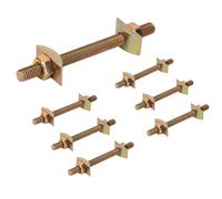 6PCS Countertop Connector Bolts, Furniture Fastening Connectors with Half Moon Washers & Nuts, Draw Bolt Flip Connector,for Butcher Blocks, Tables, and Bed Frames(M8x100mm)