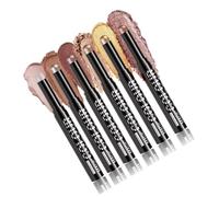 6Pcs Cream Eye Shadows Brightener Stick Makeup Set Shimmers Matte Eyeshadow Pencil Lasting Highs Pigmented Cream Brightener Stick Set